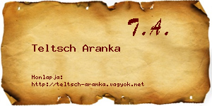 Teltsch Aranka névjegykártya